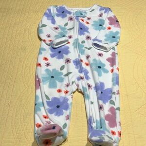 Carter's Colorful Floral Footie - White, Purple, Red, Blue